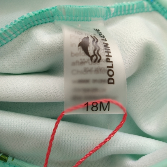 NWT Dolphin Love Foil Print Dragonfly UPF 50+ Protection One Piece Swimsuit - Picture 4 of 6